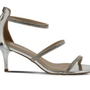 Patrizia, Silver Embellished Cleopatra Heels